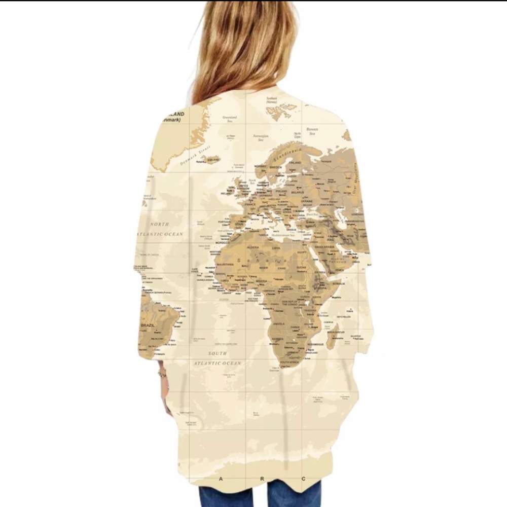 World Map Women’s Jacket Brand New and comes in multiple sizes